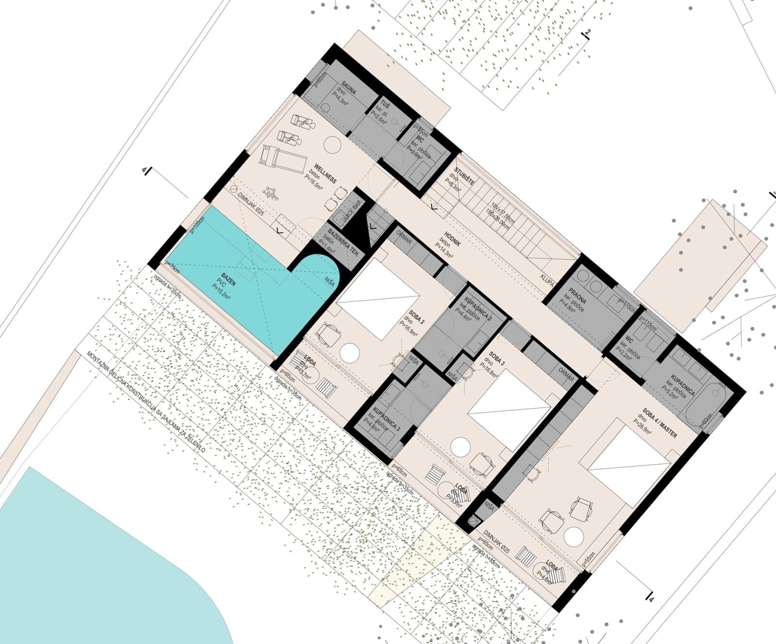 Obergeschoss – Villa Sevid